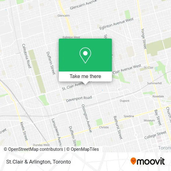 St.Clair & Arlington map