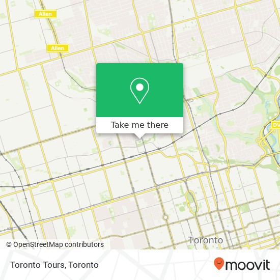 Toronto Tours map