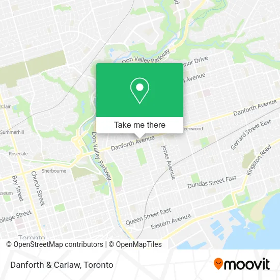 Danforth & Carlaw map