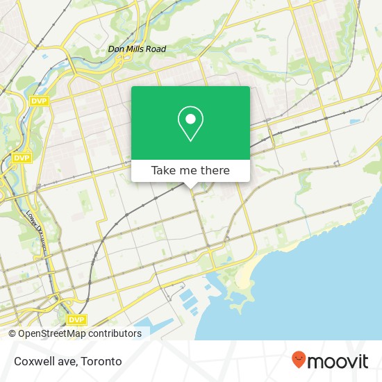 Coxwell ave map