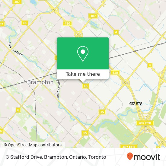 3  Stafford Drive, Brampton, Ontario map