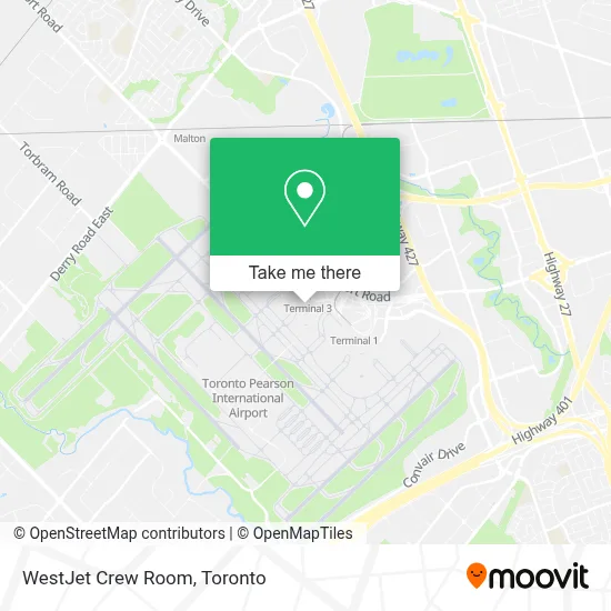 WestJet Crew Room map