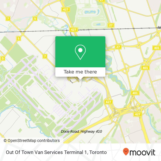 Out Of Town Van Services Terminal 1 plan