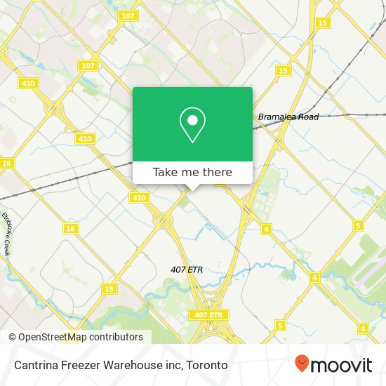 Cantrina Freezer Warehouse inc map