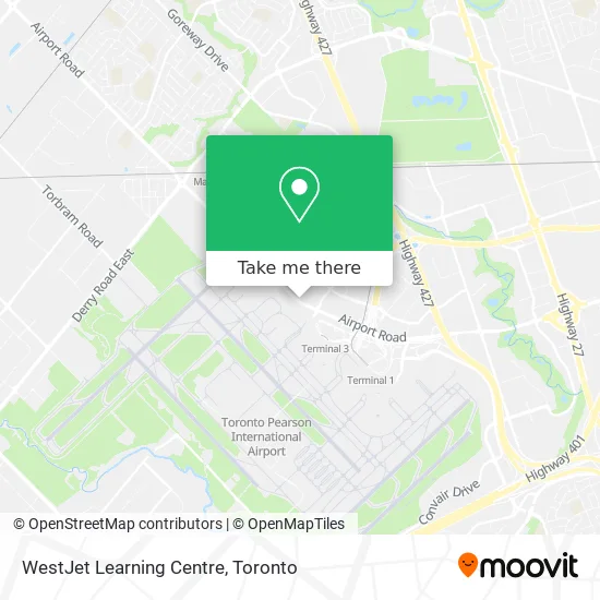 WestJet Learning Centre map