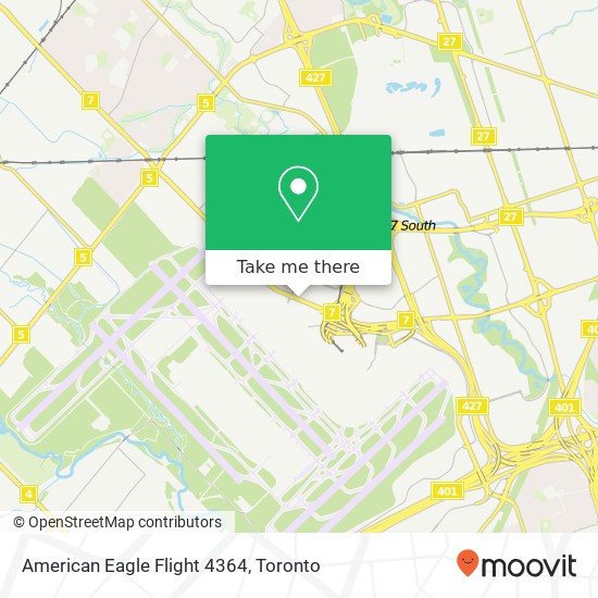 American Eagle Flight 4364 map