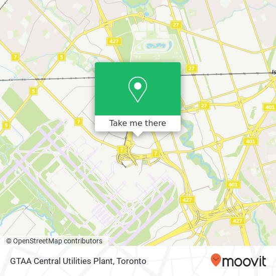 GTAA Central Utilities Plant map