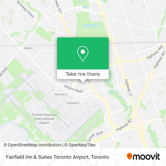 Fairfield Inn & Suites Toronto Airport map