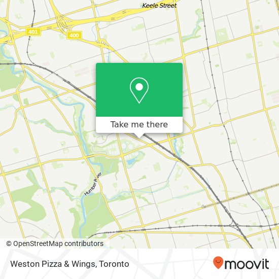 Weston Pizza & Wings map