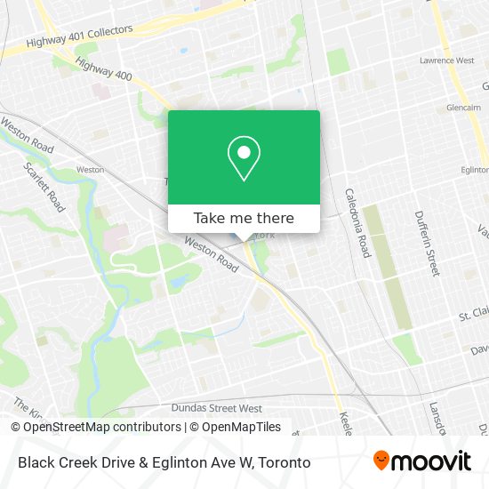 Black Creek Drive & Eglinton Ave W map