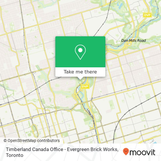 Timberland Canada Office - Evergreen Brick Works map