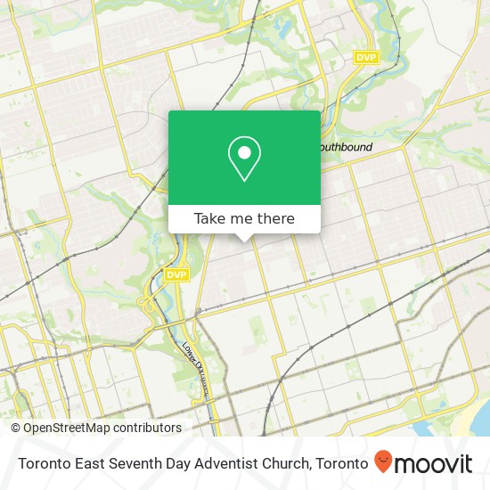Toronto East Seventh Day Adventist Church map