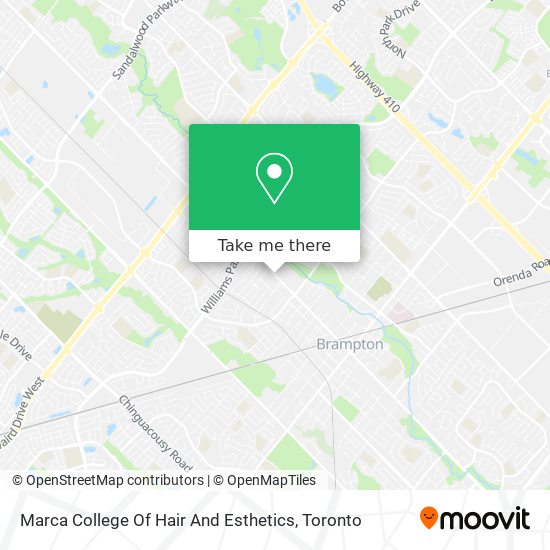Marca College Of Hair And Esthetics map