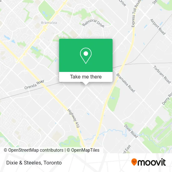 Dixie & Steeles map