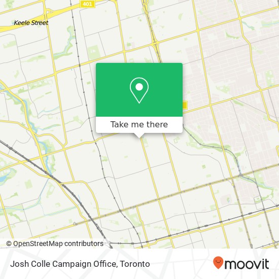 Josh Colle Campaign Office map