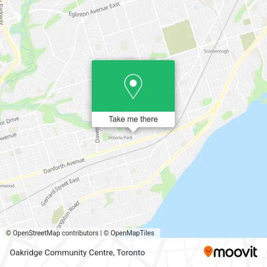 Oakridge Community Centre map