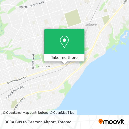300A Bus to Pearson Airport plan