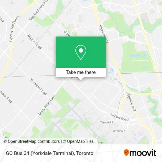 GO Bus 34 (Yorkdale Terminal) map