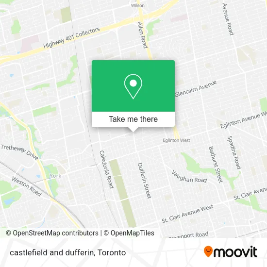 castlefield and dufferin map