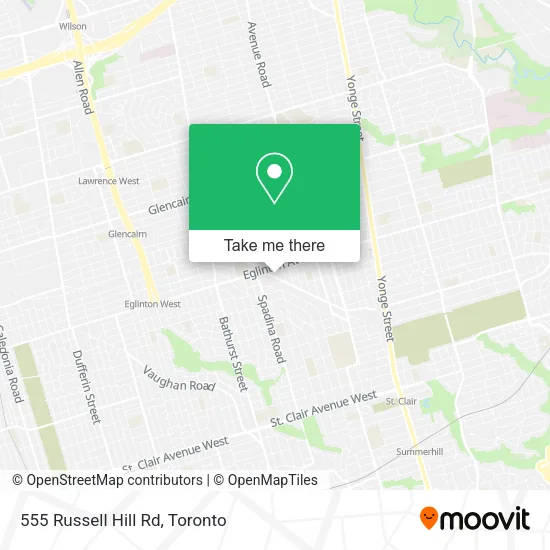 555 Russell Hill Rd map
