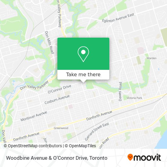 Woodbine Avenue & O'Connor Drive map