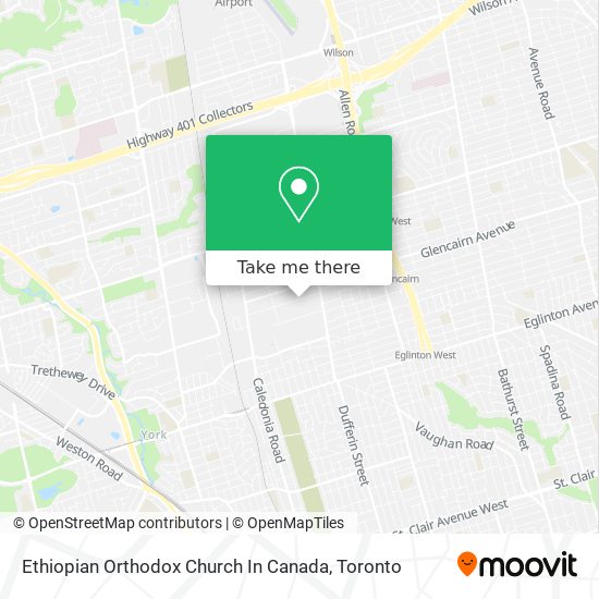 Ethiopian Orthodox Church In Canada map