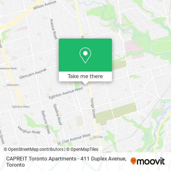 CAPREIT Toronto Apartments - 411 Duplex Avenue map