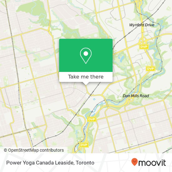 Power Yoga Canada Leaside map