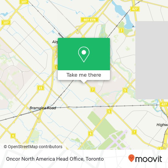 Oncor North America Head Office map
