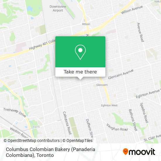 Columbus Colombian Bakery (Panaderia Colombiana) plan