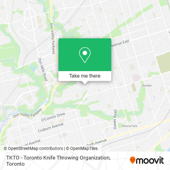 TKTO - Toronto Knife Throwing Organization map