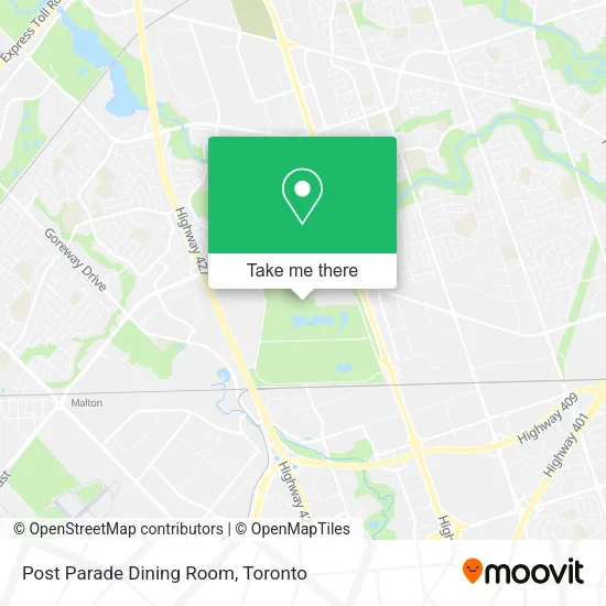 Post Parade Dining Room map