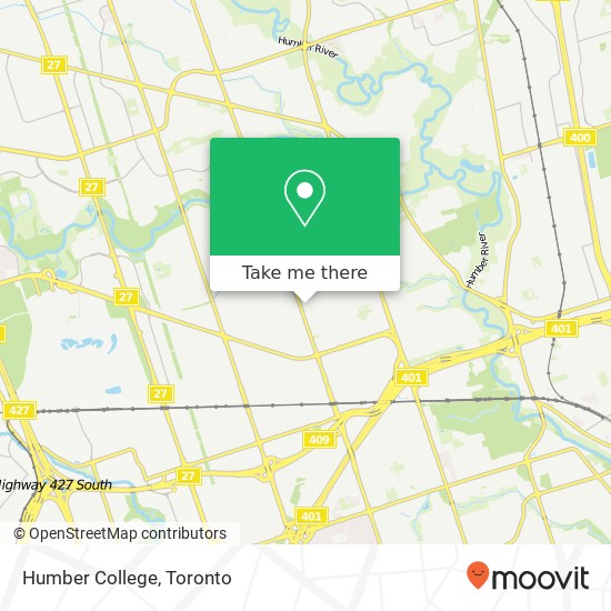 Humber College map