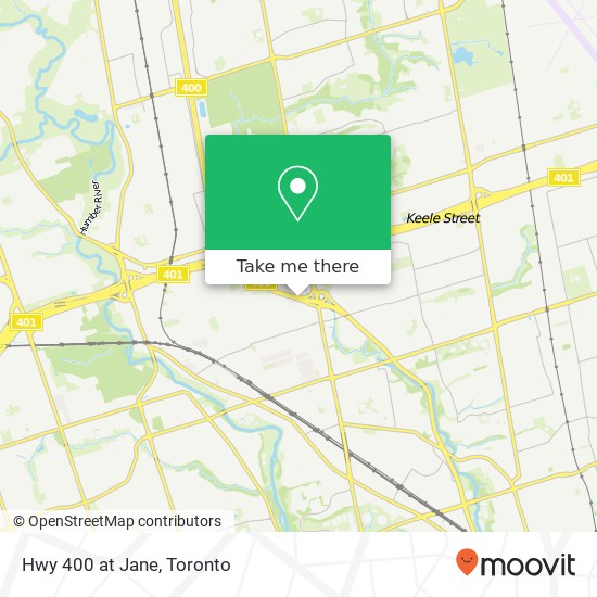 Hwy 400 at Jane map