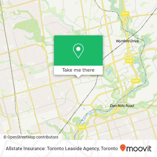 Allstate Insurance: Toronto Leaside Agency map