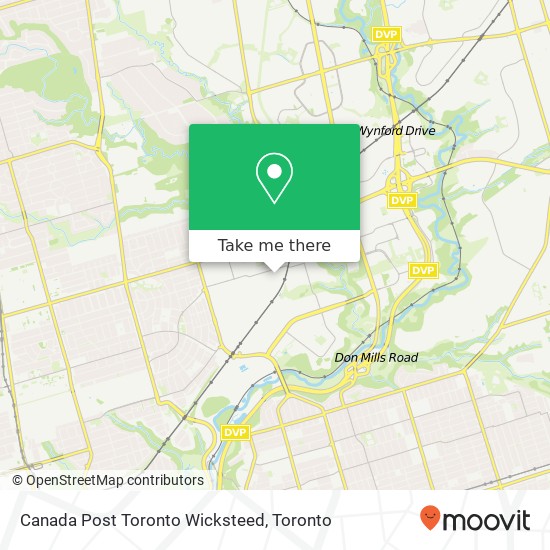 Canada Post Toronto Wicksteed map