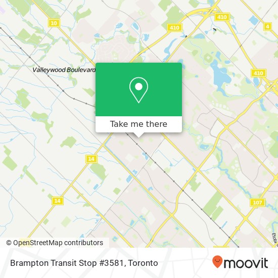 Brampton Transit Stop #3581 map