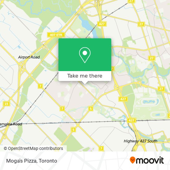 Moga's Pizza map