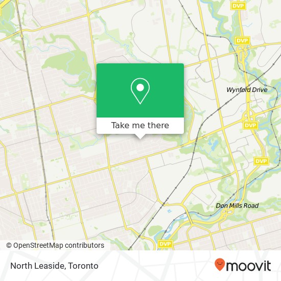 North Leaside map