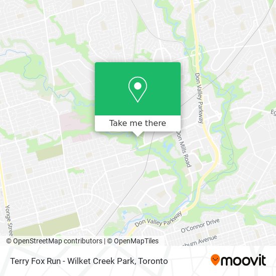 Terry Fox Run - Wilket Creek Park map