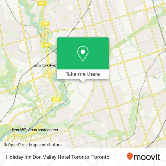 Holiday Inn Don Valley Hotel Toronto map