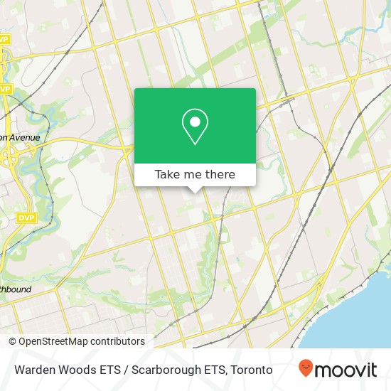 Warden Woods ETS / Scarborough ETS map