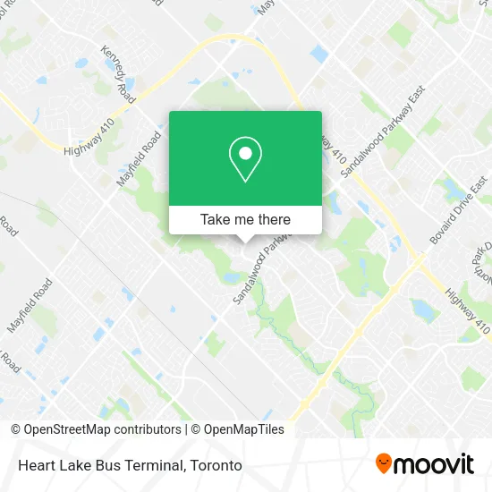 Heart Lake Bus Terminal map