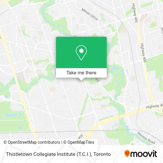 Thistletown Collegiate Institute (T.C.I.) map