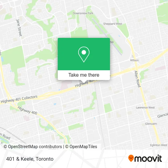 401 & Keele map