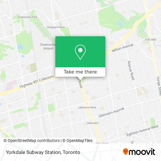 Yorkdale Subway Station map