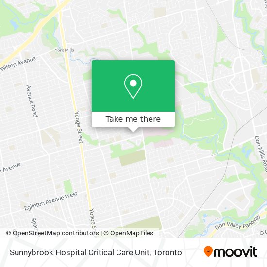 Sunnybrook Hospital Critical Care Unit map