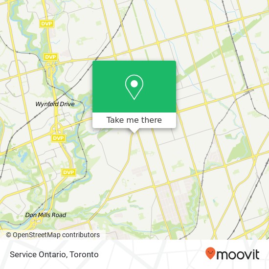 Service Ontario map