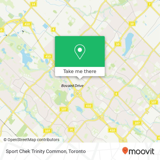 Sport Chek Trinity Common map