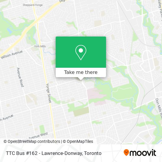 TTC Bus #162 - Lawrence-Donway map
